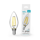 Лампа Gauss Basic Filament Свеча 5W 600lm 4000K E14 LED 1/10/50 50312252