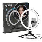Светильник Gauss кольцевой 15W 800lm 3000-6500K 5V USB IP20 300*23мм черный дим пульт е LED 1/20 RL003