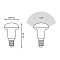 Лампа Gauss R39 4W 370lm 6500K Е14 LED 1/10/100 106001304