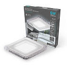Светильник Gauss Bubbles кв3+3W, 350lm 4000K 180-265V IP20 монт Ø80 103*103*31мм 3 реж LED 1/40 BL321