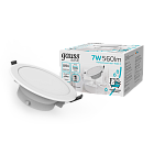 Светильник Gauss Basic Downlight круг 7W 560lm 4000K 185-250V IP54 95*45 белый LED 1/40 9033420207